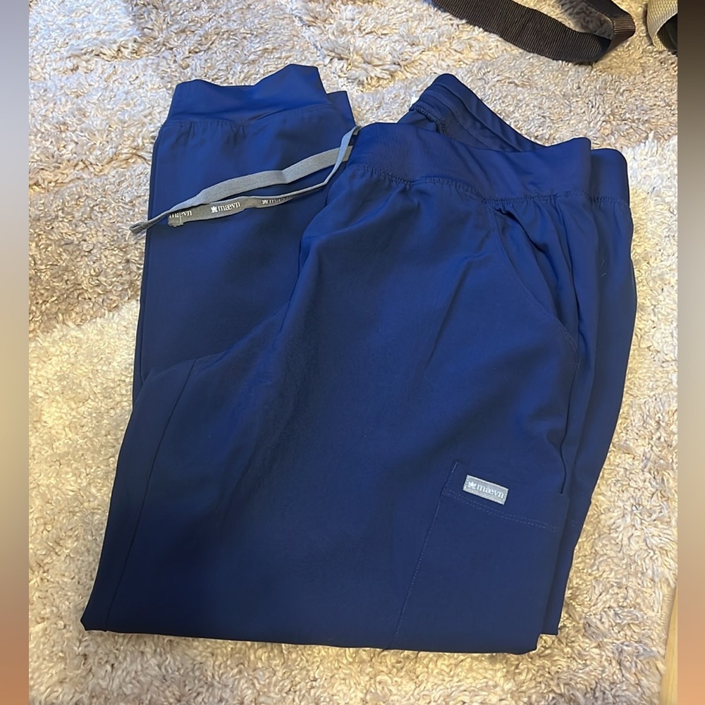 Navy jogger scrubs with drawstring LP - Picture 4 of 5